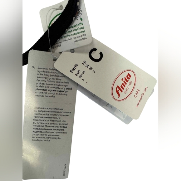 Anita NWT Paris Bra Black/Nude Polka Dot Soft Shell Size 34C - Picture 5 of 6